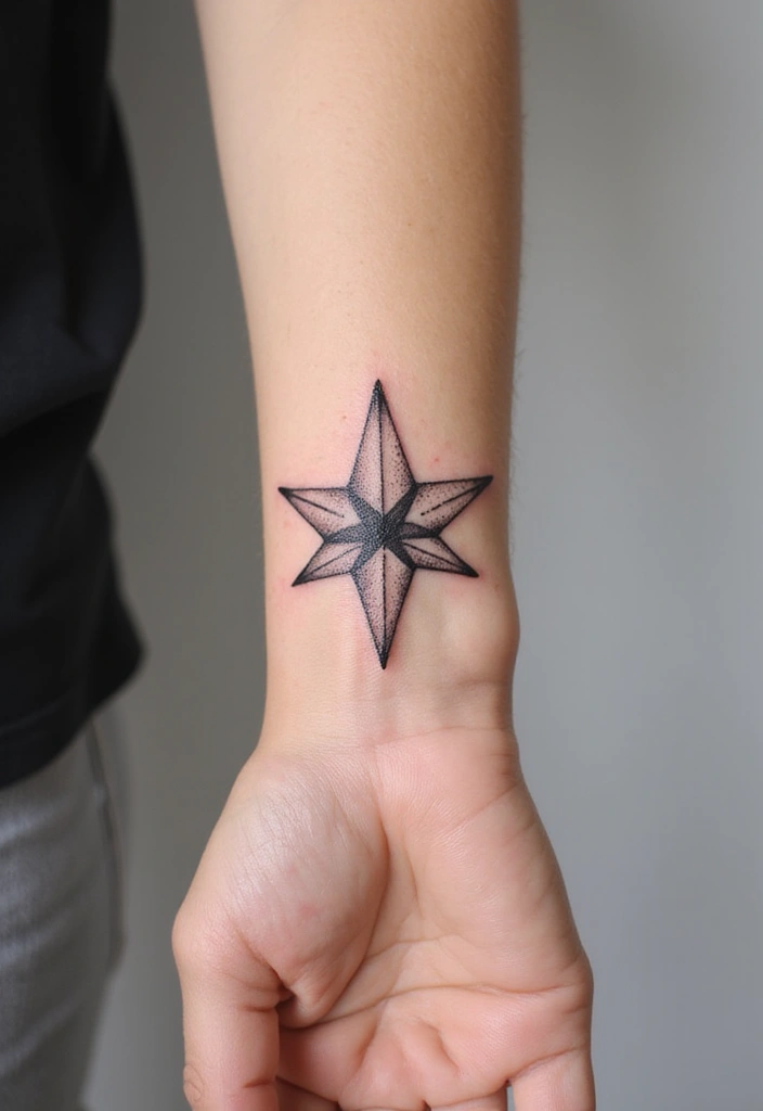 50 Star Tattoo Meaning Ideas and Symbolism Explained! - 9. Stars in Geometric Shapes
