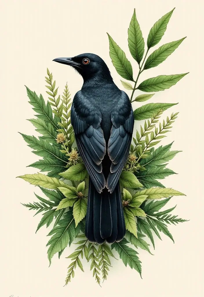 30 Blackbird Tattoo Meaning and Stunning Design Inspirations - 10. Connection to Nature