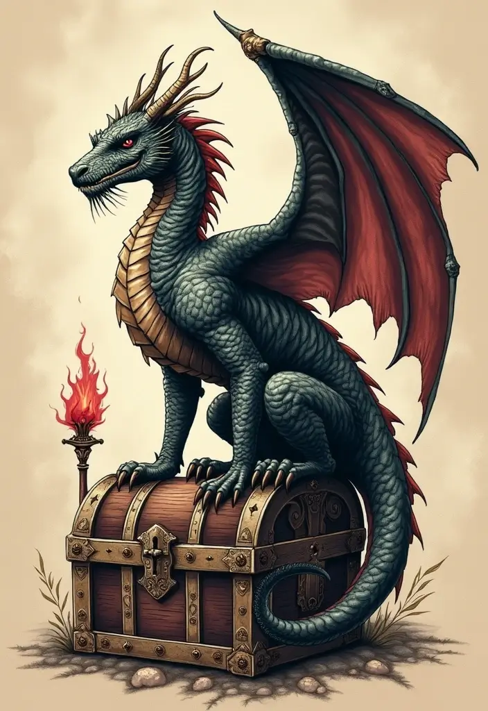 30 Chinese Dragon Tattoo Meaning and Artistic Designs - 10. The Guardian of the Underworld