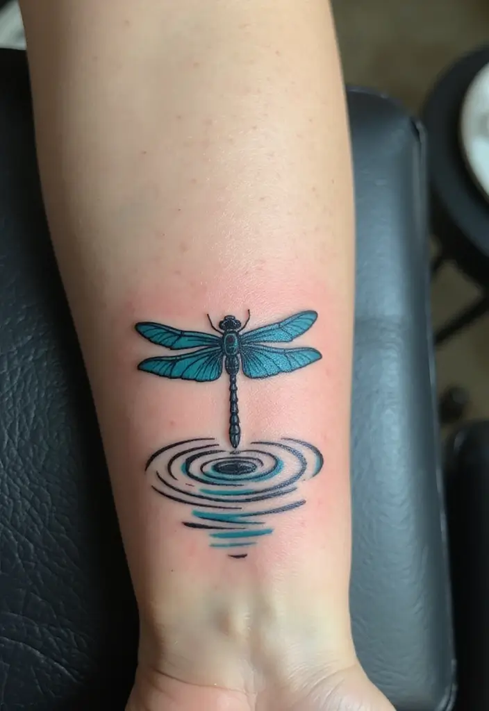 30 Dragonfly Tattoo Symbolism Ideas with Meaning - 10. Peace and Tranquility