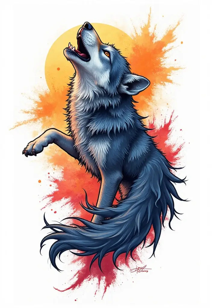 30 Howling Wolf Tattoo Meaning and Inspiring Designs - 10. A Tribute to Freedom of Spirit