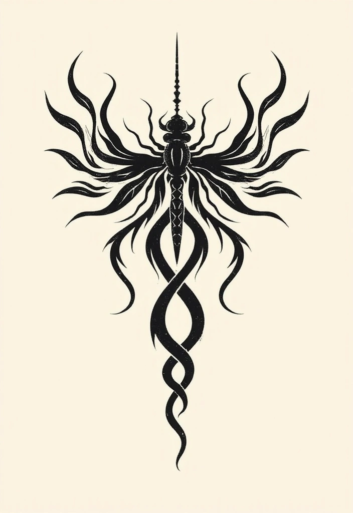 30 Infinity Dragonfly Tattoo Designs with Meaning - 10. Tribal Infinity Dragonfly