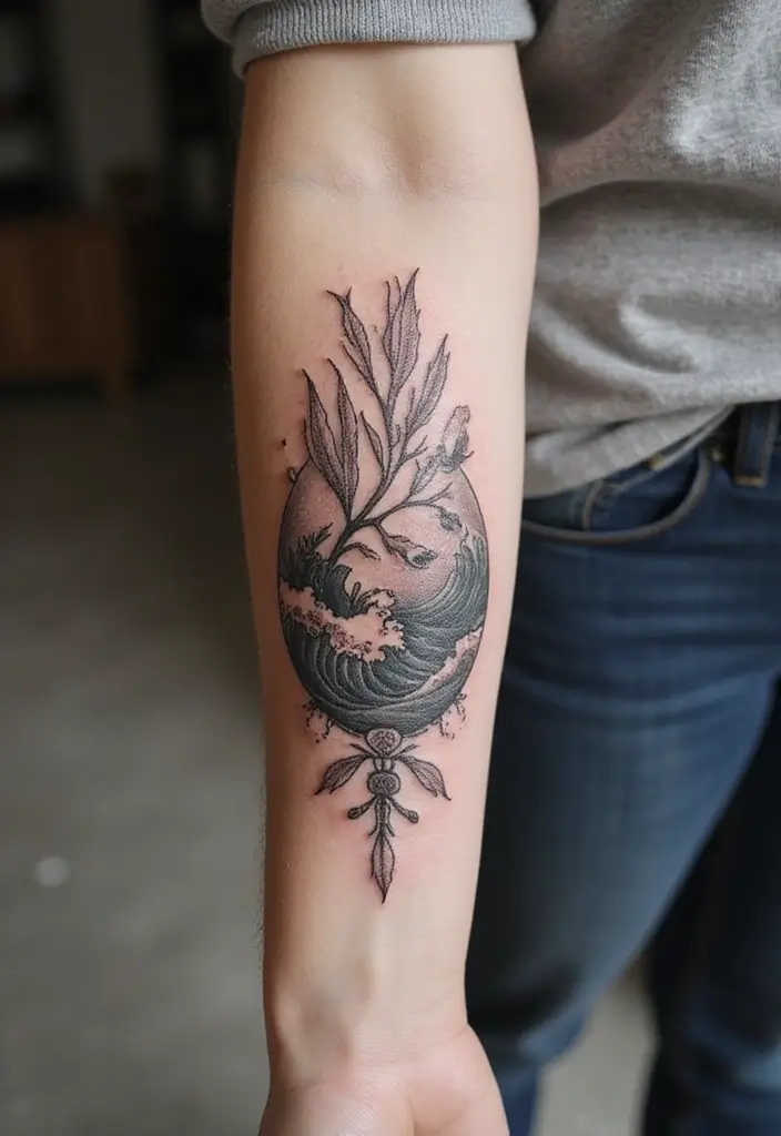 30 Inner Forearm Tattoo Ideas for a Personal Statement - 10. Nature Elements