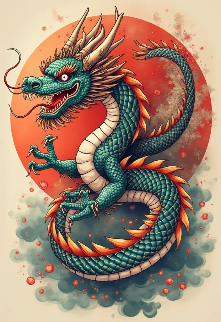 30 Japanese Dragon Tattoos That Showcase Power and Elegance - 10. The Traditional Japanese Dragon: A Timeless Classic