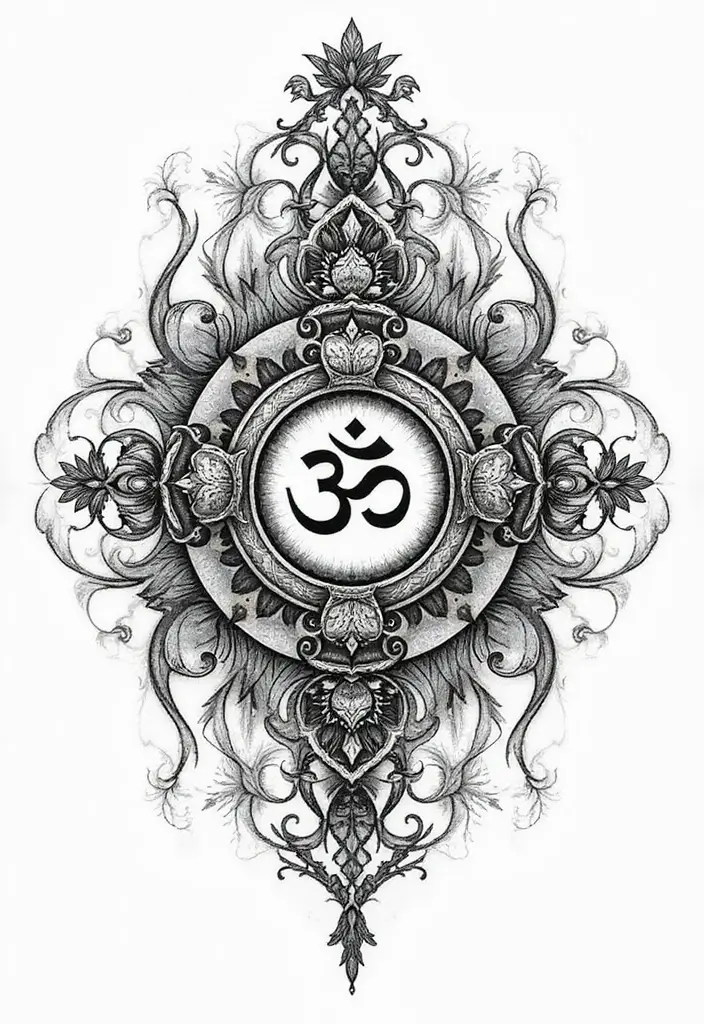30 Mandala Tattoo Ideas with Spiritual and Geometric Beauty - 10. Spiritual Symbol Mandala