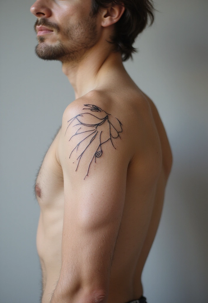 30 Subtle Men Tattoos That Look Minimal Yet Powerful - 10. Line Art Faces