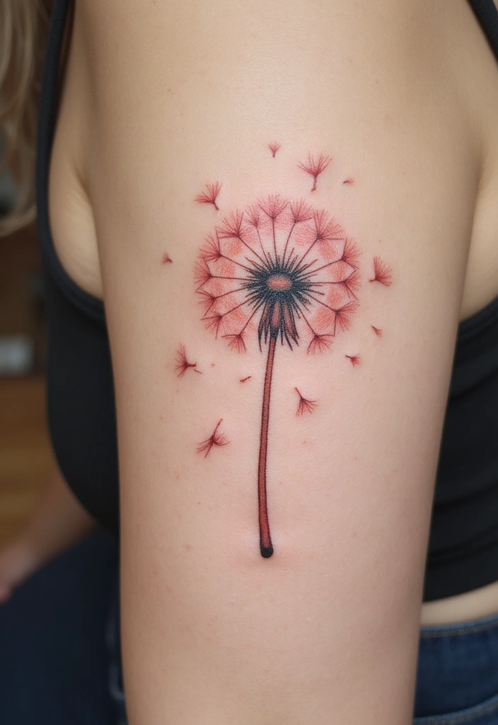 30 Symbolism of a Dandelion Tattoo with Stunning Designs - 10. Peace and Serenity