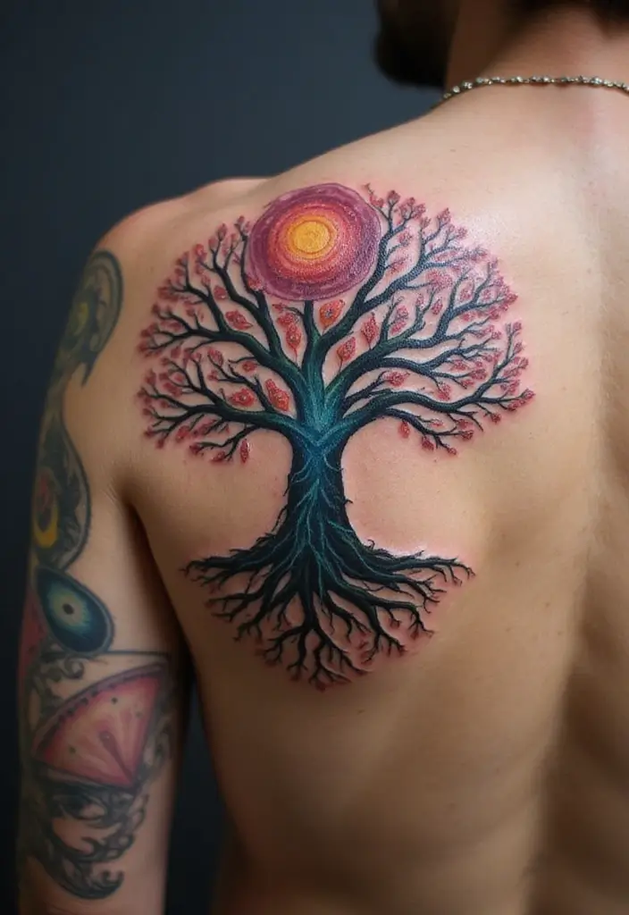 30 Tree on Shoulder Tattoo Ideas That Look Stunning - 10. Tree of Life