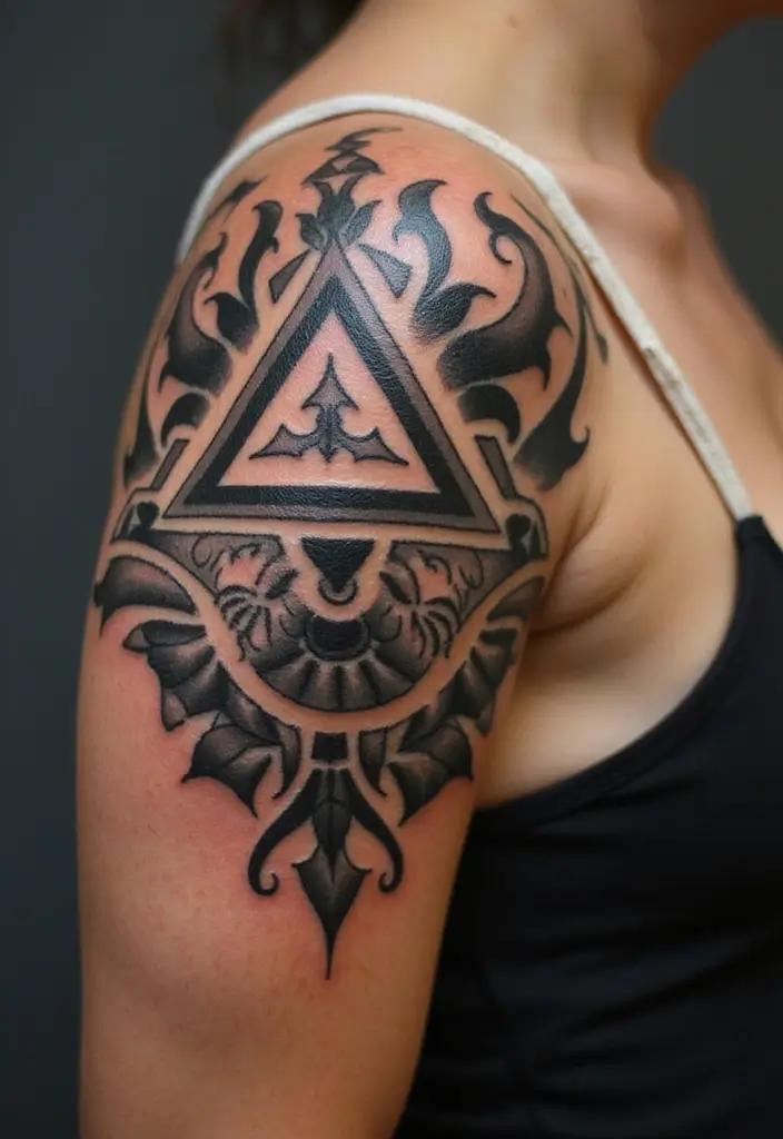 30 Triangle Tattoos for Guys That Carry Symbolic Meaning - 10. The Cultural Triangle