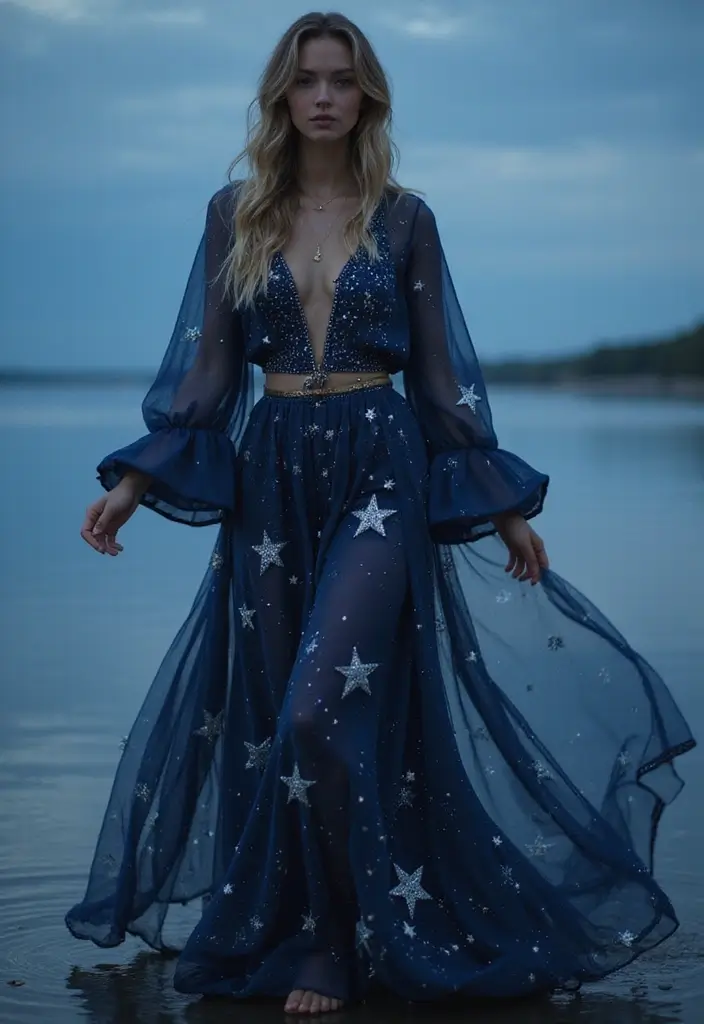 30 Water Tattoo Sleeve Ideas Full of Fluid Motion - 10. Celestial Water