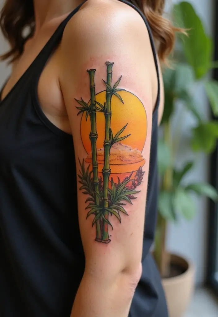 30 Bamboo Tattoo Meaning and Artistic Designs - 11. Hope and New Beginnings