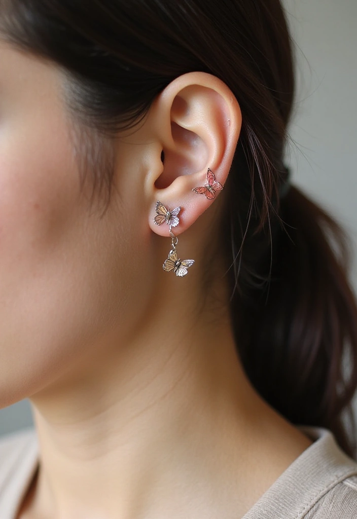 30 Butterfly Tattoo Placement Ideas That Enhance Beauty - 11. Behind the Ear: Whimsical Touch