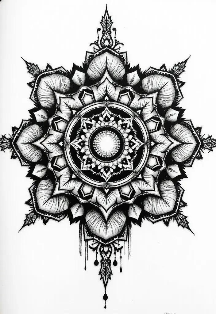 30 Dreamer Tattoo Meaning and Inspirational Designs - 11. Mandala Tattoos - Patterns of Life