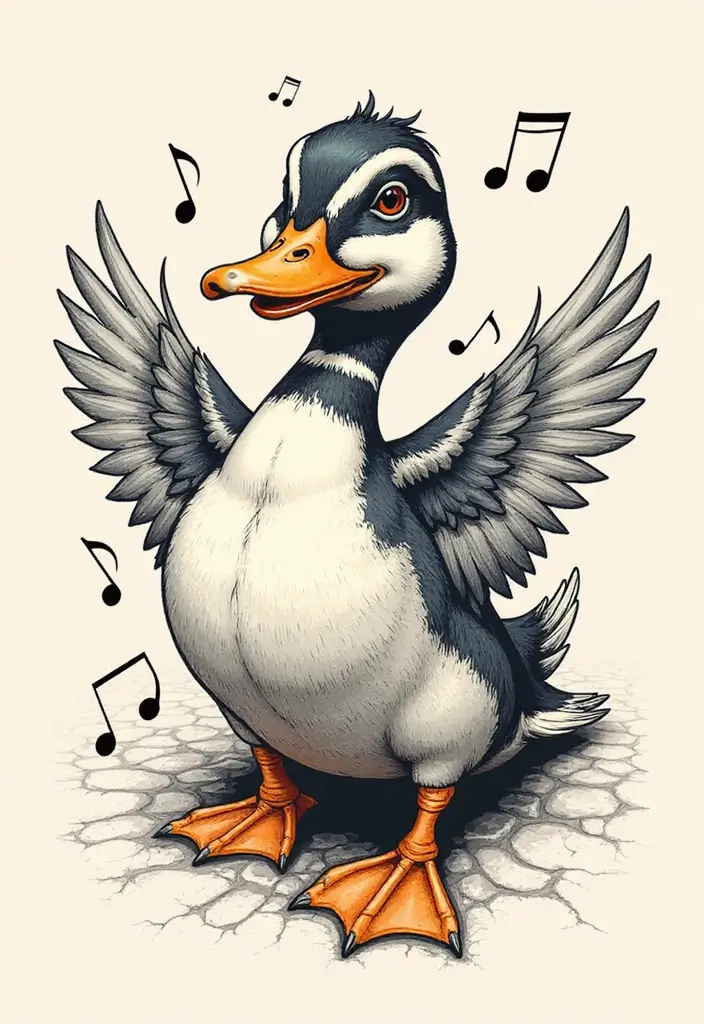 30 Duck Tattoo Meaning and Creative Designs - 11. The Power of Communication