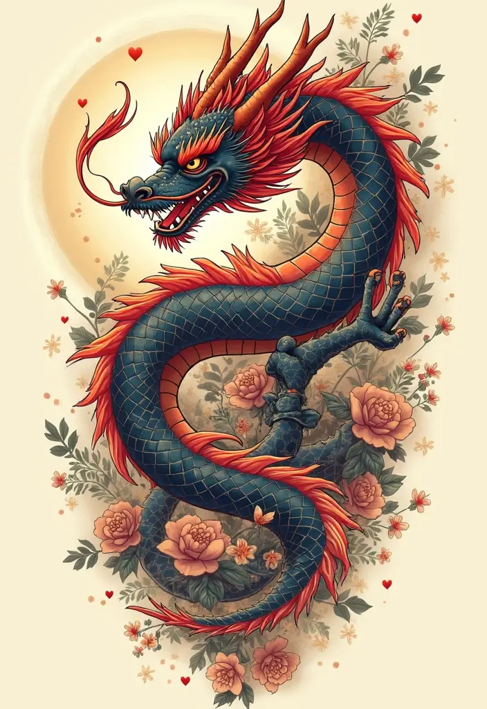 30 Japanese Dragon Tattoos That Showcase Power and Elegance - 11. The Tattoo of Family: Ancestral Bonds