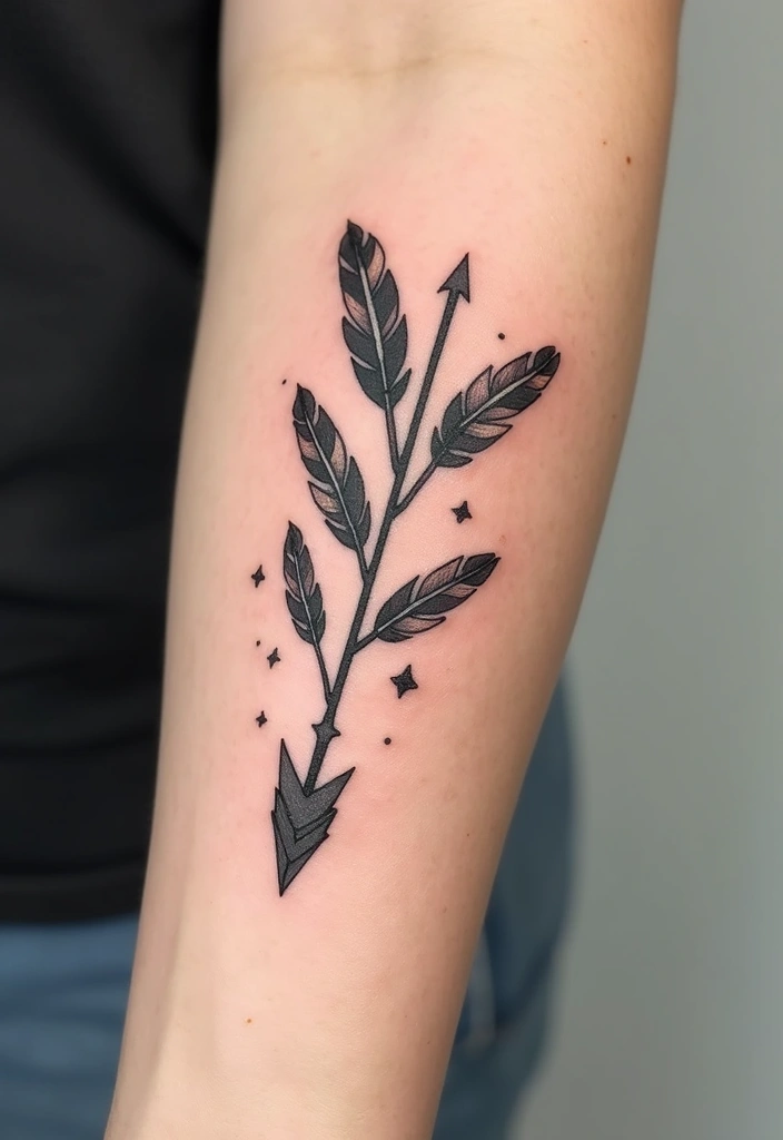 30 Karma Tattoo Meaning and Stunning Design Ideas - 11. Arrow Tattoo
