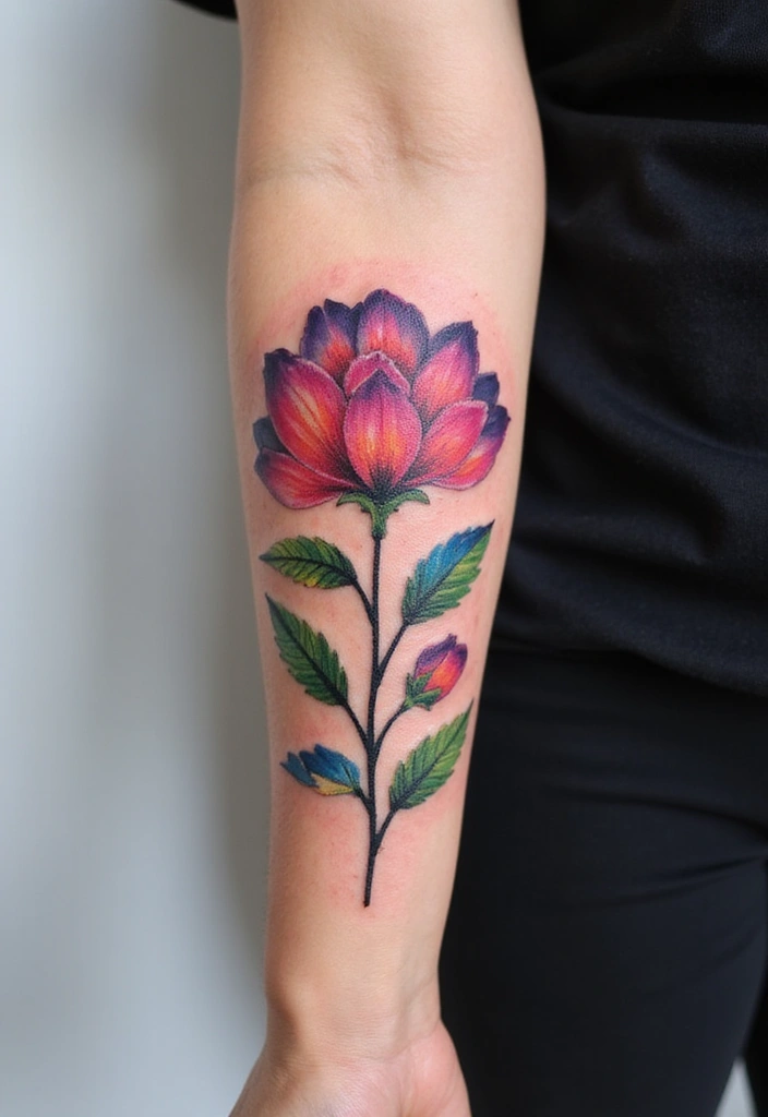 30 Peony Tattoo Ideas with Meaning and Elegance - 11. Abstract Peony