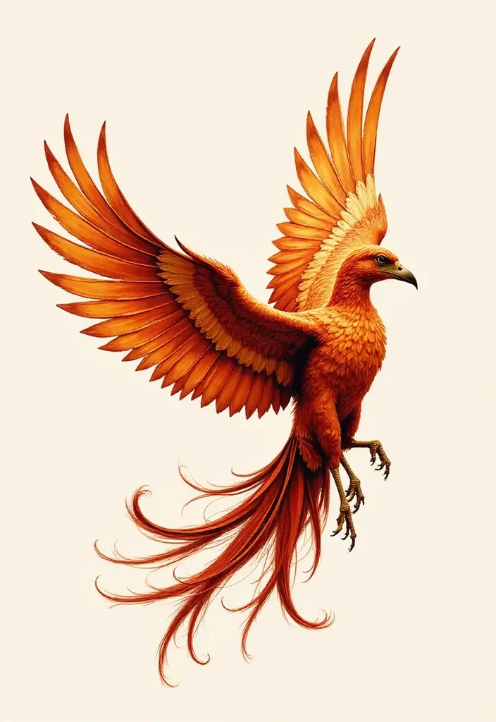 30 Phoenix Reborn Tattoo Designs with Deep Meanings - 11. Phoenix in Flight