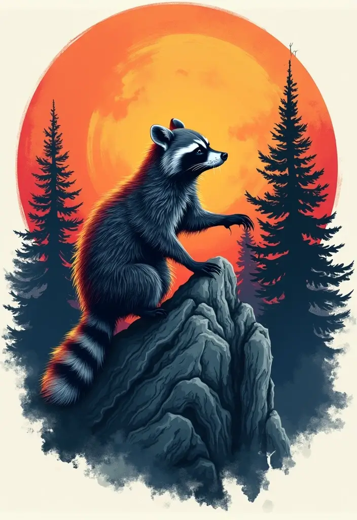 30 Raccoon Tattoo Designs with Clever and Playful Meanings - 11. The Adventurous Spirit