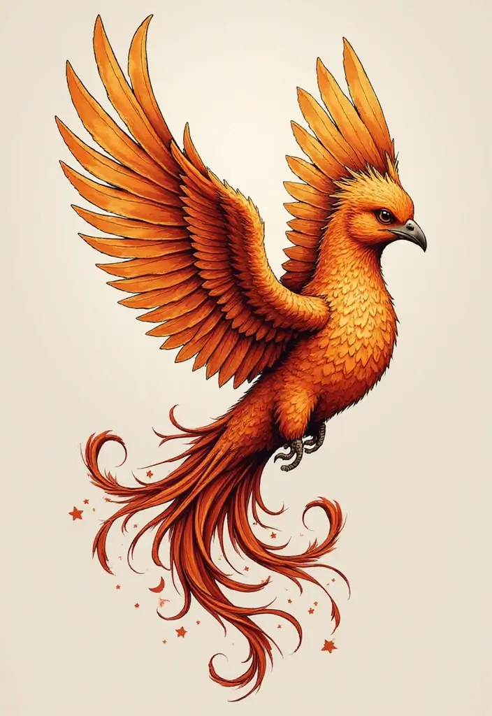 30 Rise of the Phoenix Tattoos That Symbolize Rebirth - 11. Phoenix with Quote Tattoo