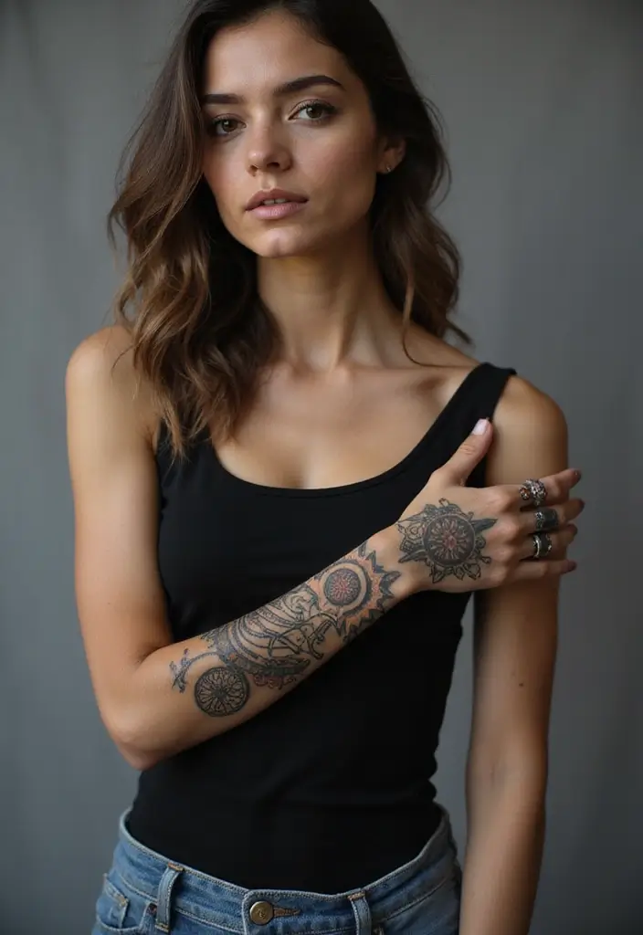 30 Skeleton Hand Tattoos with Edgy and Dark Styles - 11. Cultural Symbols