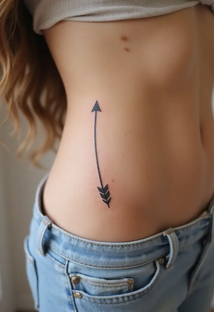 30 Small Tattoo Placements That Make a Big Statement - 11. Dainty Arrow on the Side of the Ribs