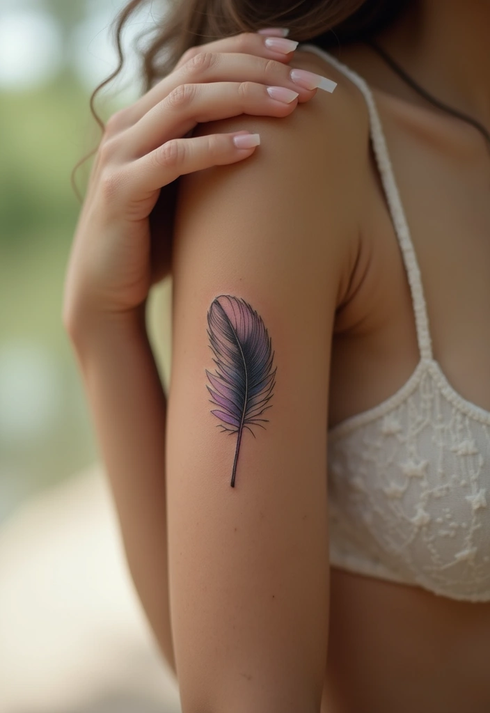 30 Yin Yang Wrist Tattoo Ideas for Balance and Harmony 11 30 Yin Yang Wrist Tattoo Ideas for Balance and Harmony - 11. Yin Yang with Feather