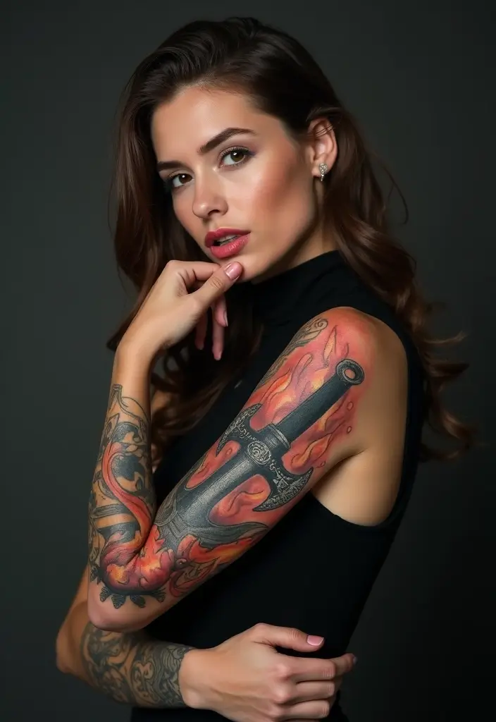30 Zodiac Aries Tattoo Ideas Full of Fire and Energy - 11. Aries Battle Axe