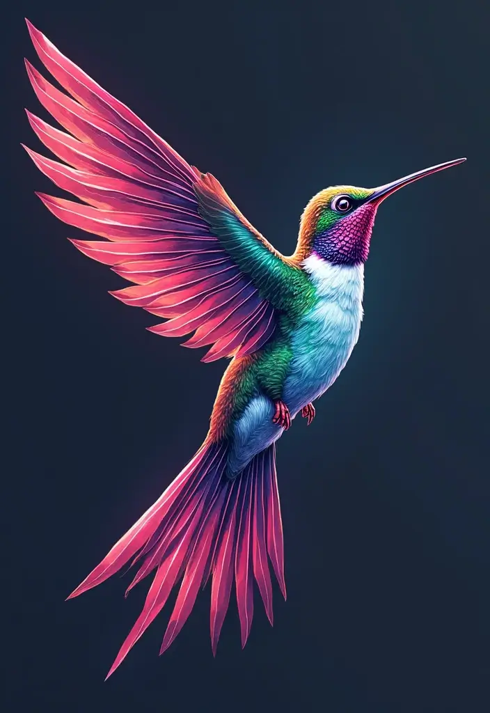 30 3D Hummingbird Tattoos That Feel Lifelike - 12. Flying into the Future