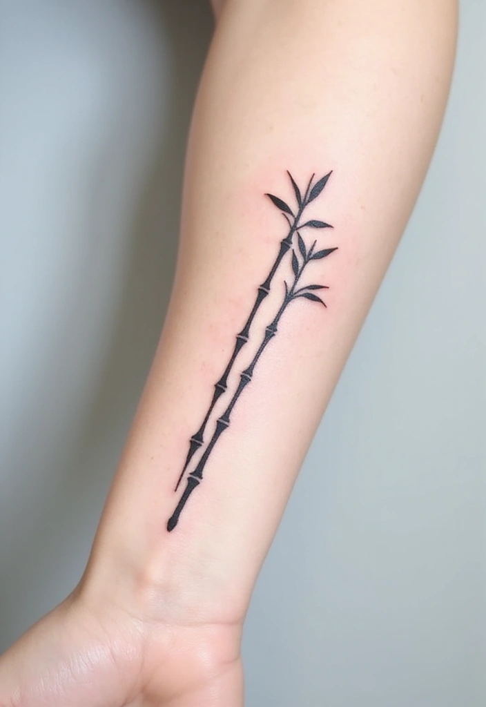 30 Bamboo Tattoo Meaning and Artistic Designs - 12. Simplicity and Minimalism