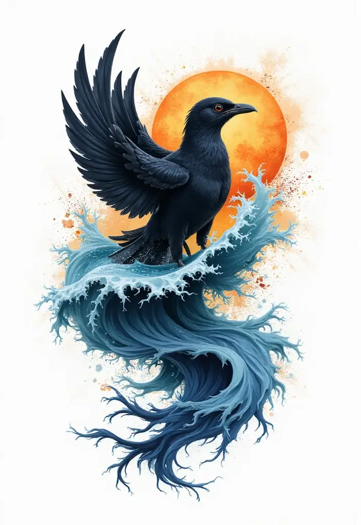 30 Black Bird Tattoo Meaning and Unique Designs - 12. Embracing Change