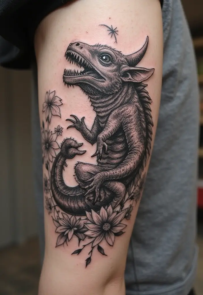 30 Blackwork Tattoo Ideas That Are Bold and Artistic - 12. Folklore and Fairy Tales