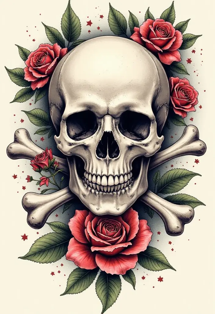 30 Dark Gothic Tattoos with Mysterious and Edgy Aesthetics - 12. The Skull and Crossbones
