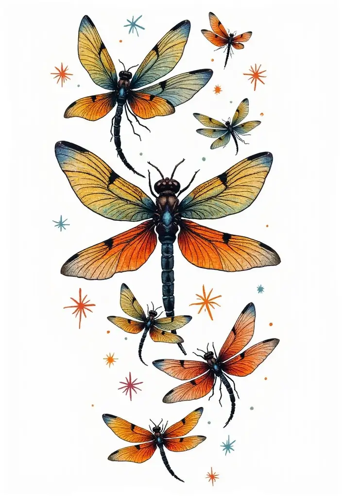 30 Dragonfly Tattoo Symbolism Ideas with Meaning - 12. Unity and Community