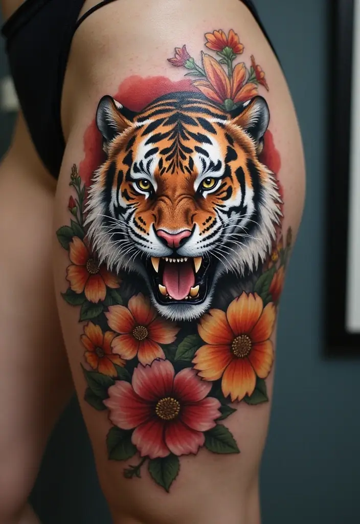 30 Irezumi Tattoo Designs Showcasing Traditional Japanese Art - 12. Tiger: Courage and Strength