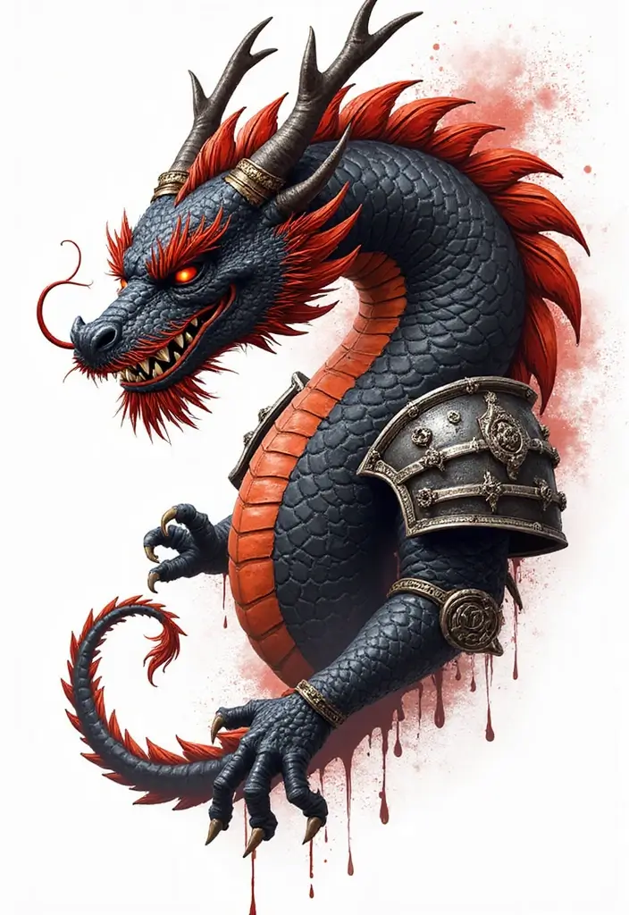 30 Japanese Dragon Tattoos That Showcase Power and Elegance - 12. The Dragon with Spikes: An Edgy Twist