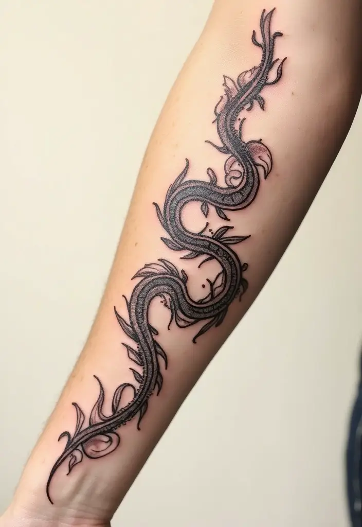 30 Karma Tattoo Meaning and Stunning Design Ideas - 12. Winding Path