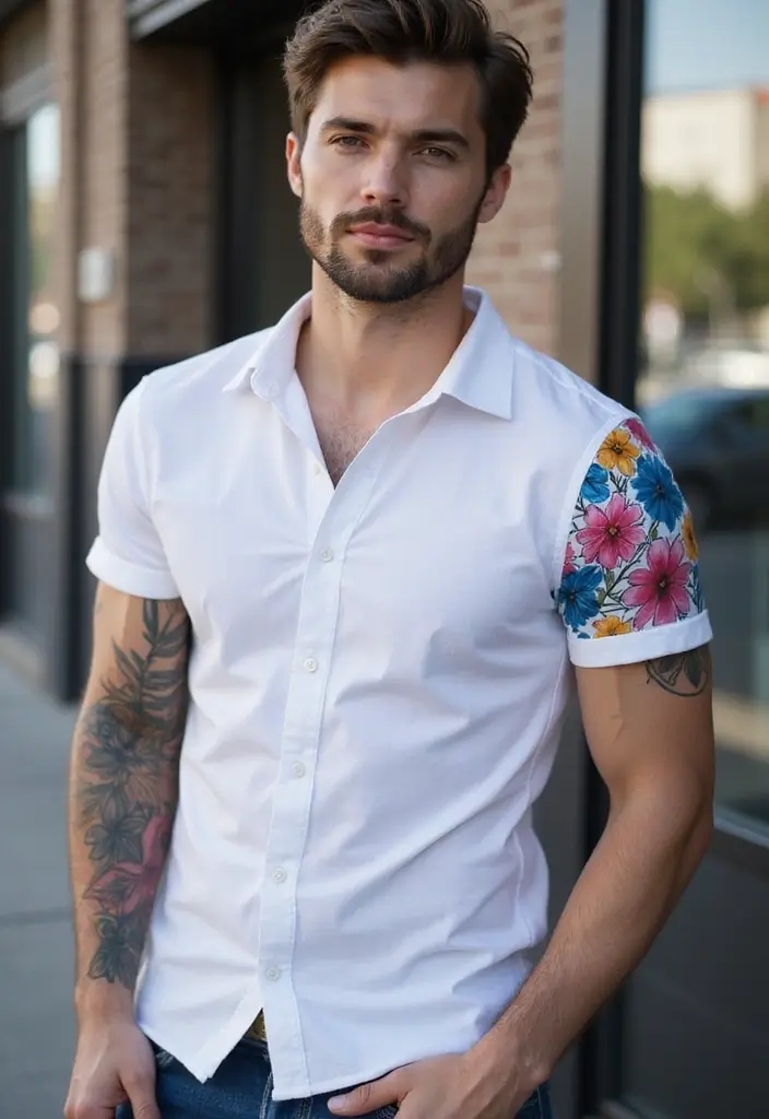 30 Men’s Floral Tattoo Half Sleeve Inspirations - 12. Artistic Watercolor Florals