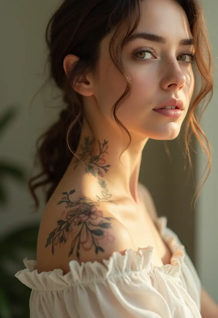 30 Neck Tattoo Fonts That Stand Out - 12. Romantic Cursive