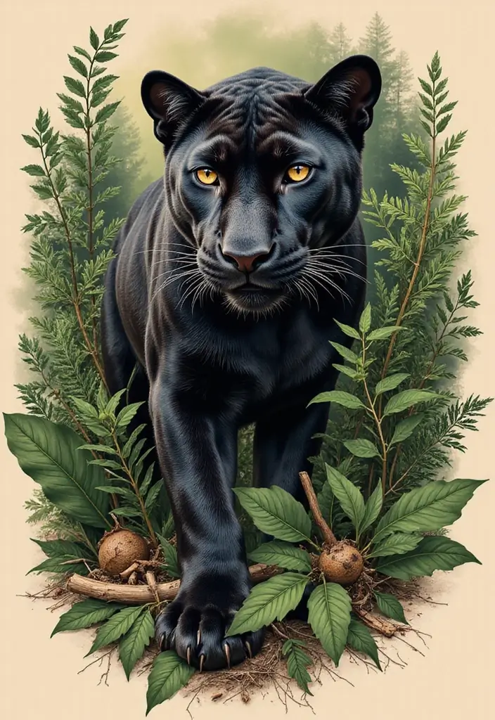 30 Panther Tattoo Designs That Represent Power and Mystery - 12. Panther in Nature