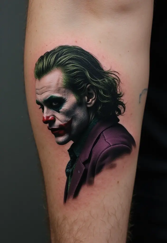 30 The Joker Tattoo Meaning and Unique Designs - 12. The Joker in Silhouette