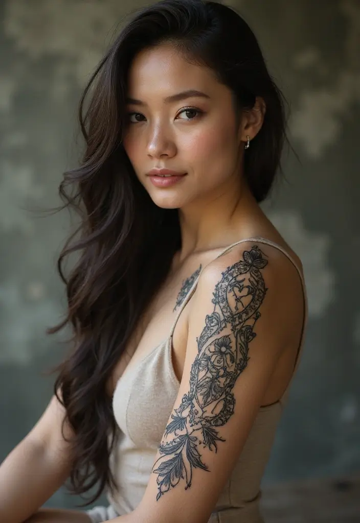 30 Black Hair Tattoos That Make a Bold Statement - 13. Braided Harmony