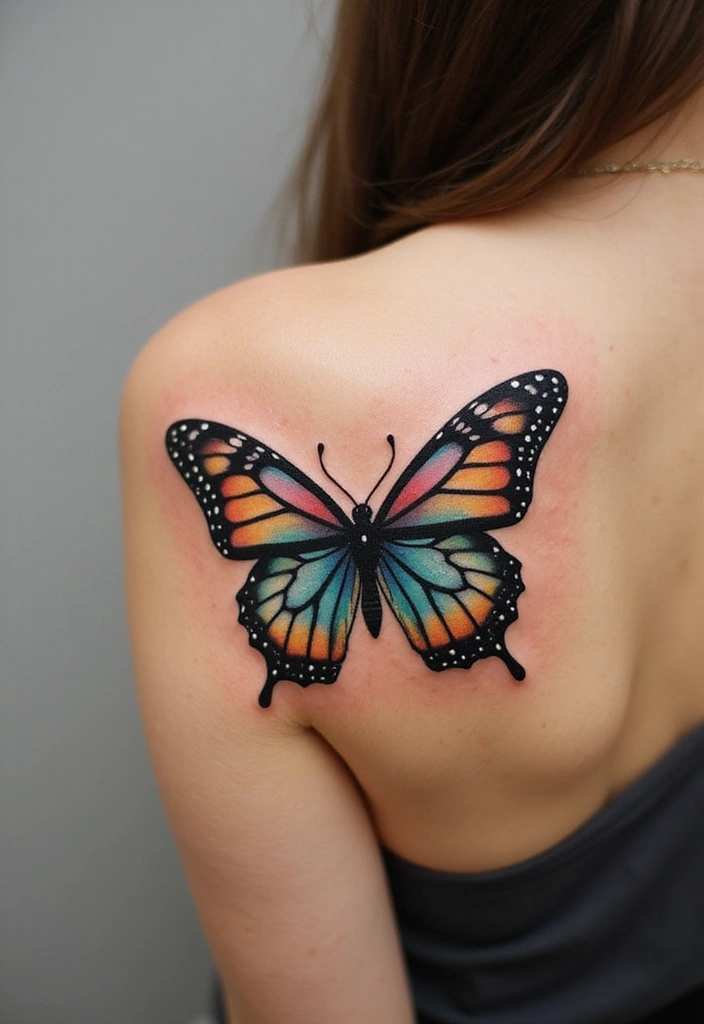 30 Butterfly Tattoos on Shoulder for Graceful Inspiration - 13. Personal Journey