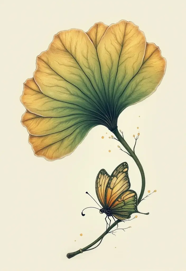 30 Dreamer Tattoo Meaning and Inspirational Designs - 13. Ginkgo Leaf Tattoos - Resilience and Hope