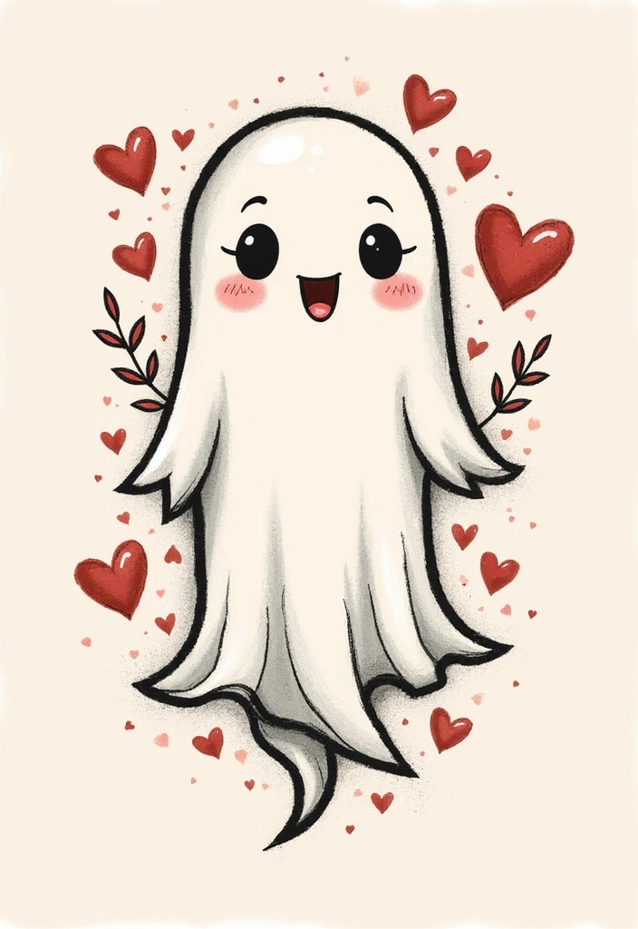 30 Ghost Tattoo Meanings and Designs with Spooky Style - 13. Ghostly Memories of Love