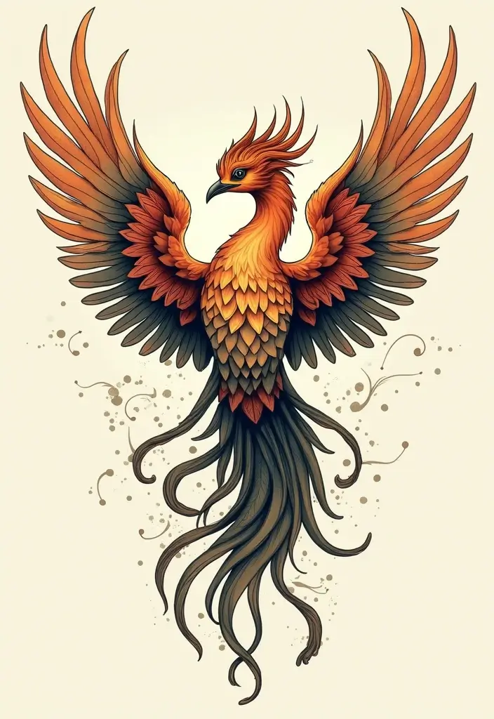 30 Phoenix Reborn Tattoo Designs with Deep Meanings - 13. Vintage-Inspired Phoenix