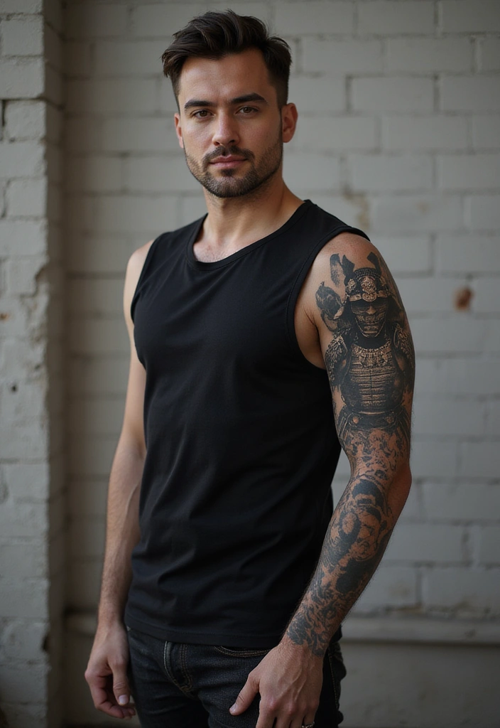 30 Shoulder Tattoos for Men with Meaningful Designs - 13. Samurai: Honor and Courage