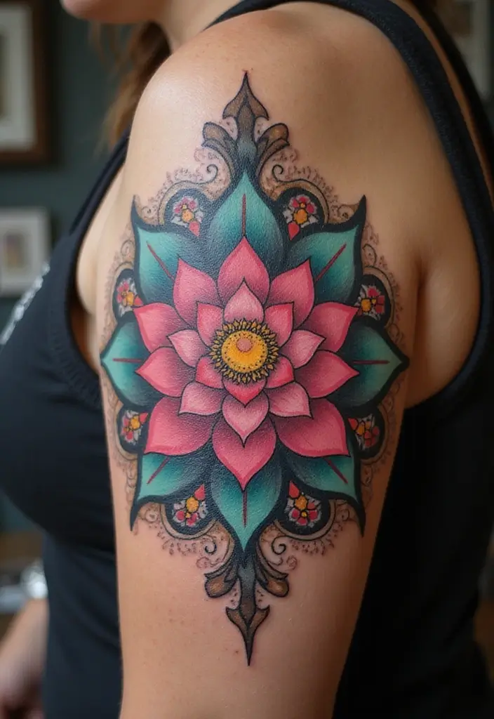 30 Strength Lotus Flower Tattoo Meaning and Designs - 13. Integrity and Honor: Living True