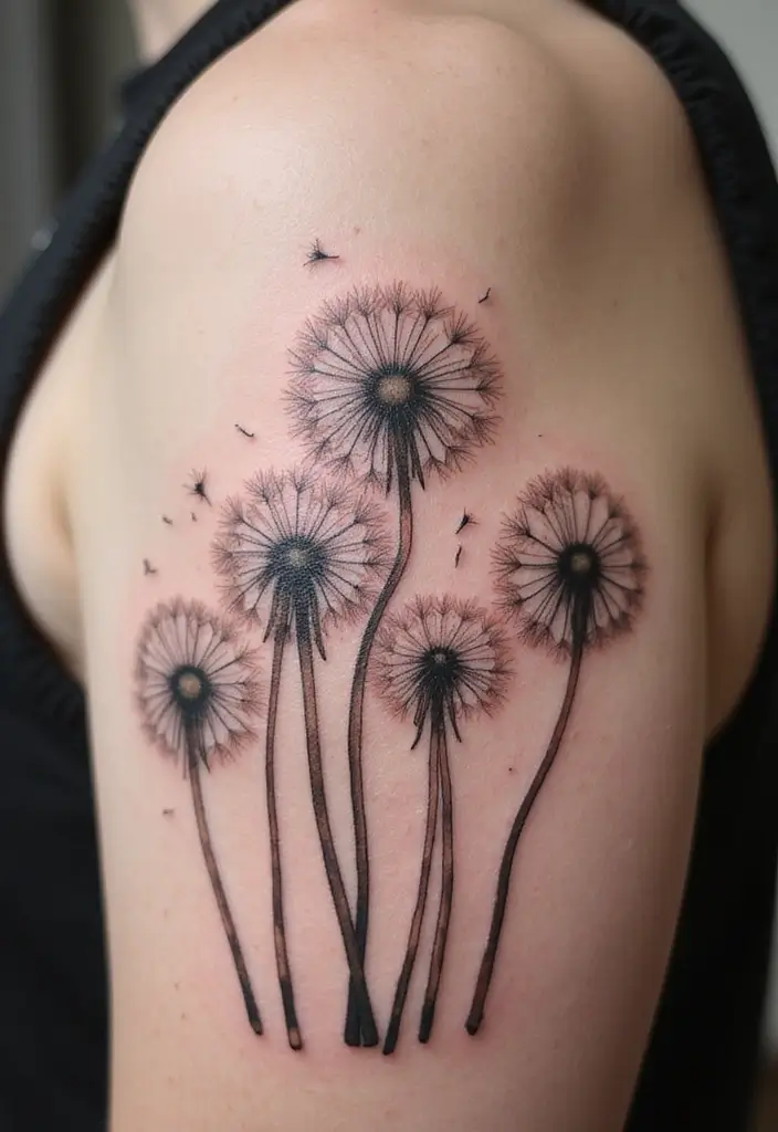30 Symbolism of a Dandelion Tattoo with Stunning Designs - 13. Community and Togetherness