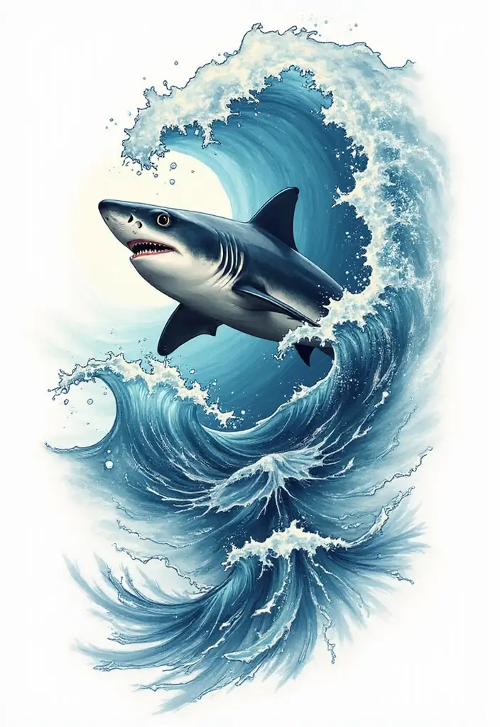 30 Tattoo Shark Meaning and Design Inspirations - 13. Connecting with the Ocean’s Spirit